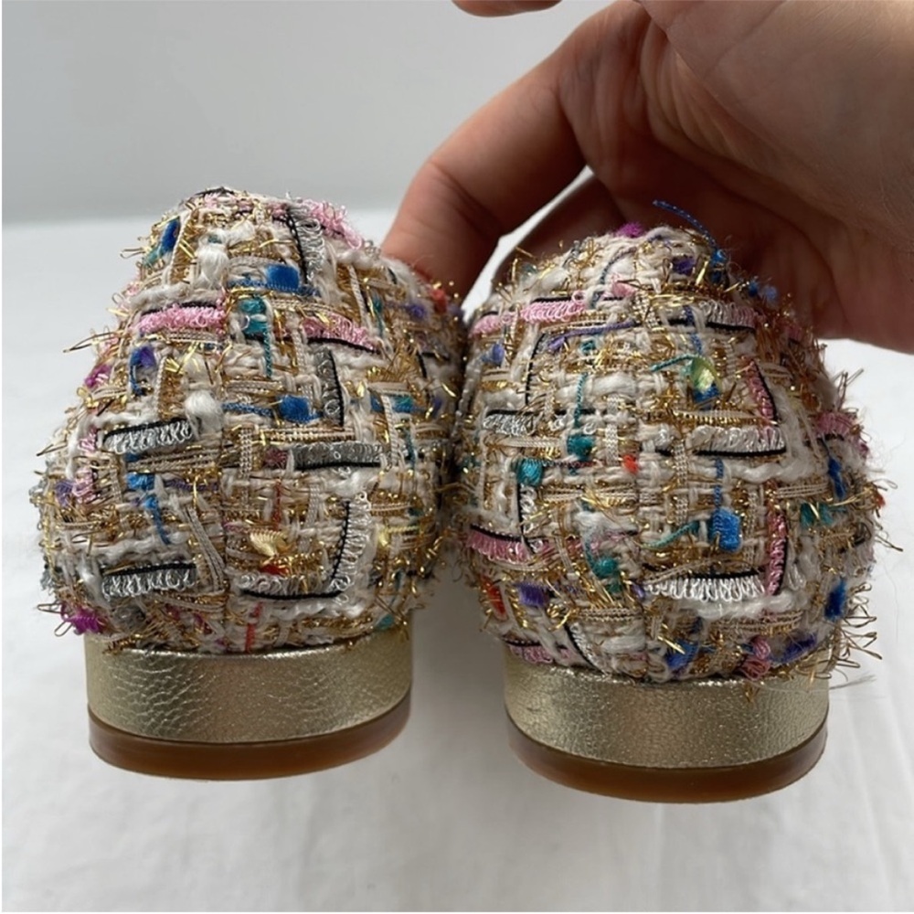 NEW! Anthropologie ELIA B Spain Made Tweed Flats With Jewel Front. EU36. - Picture 10 of 14
